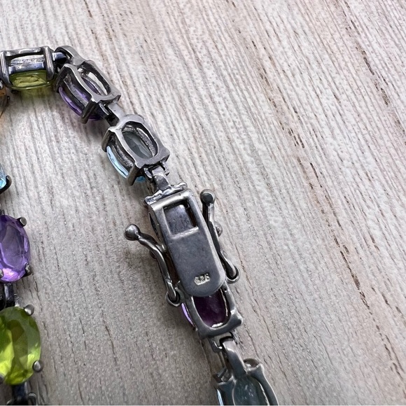 Vintage multicolor bead chain bracelet - Picture 6 of 8